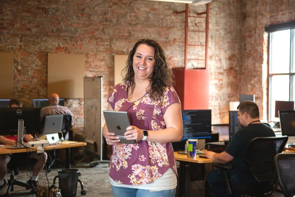 Stephanie Youngblood, agile coach at World Wide Technology Inc., says the employee count at the Springfield office has more than quadrupled since 2015.